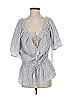 Thayer 100% Cotton Silver 3/4 Sleeve Blouse Size XS - photo 1