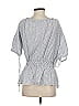 Thayer 100% Cotton Silver 3/4 Sleeve Blouse Size XS - photo 2