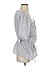 Thayer 100% Cotton Silver 3/4 Sleeve Blouse Size XS - photo 4