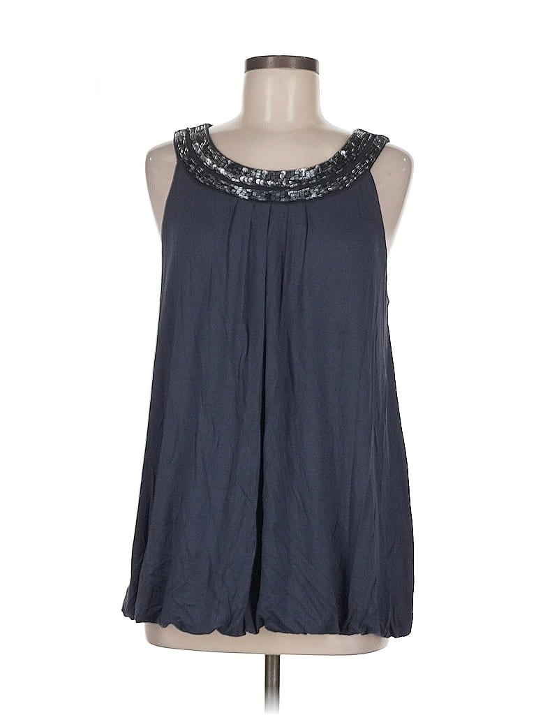 Pre-owned Cynthia Rowley Tjx Sleeveless Blouse In Blue
