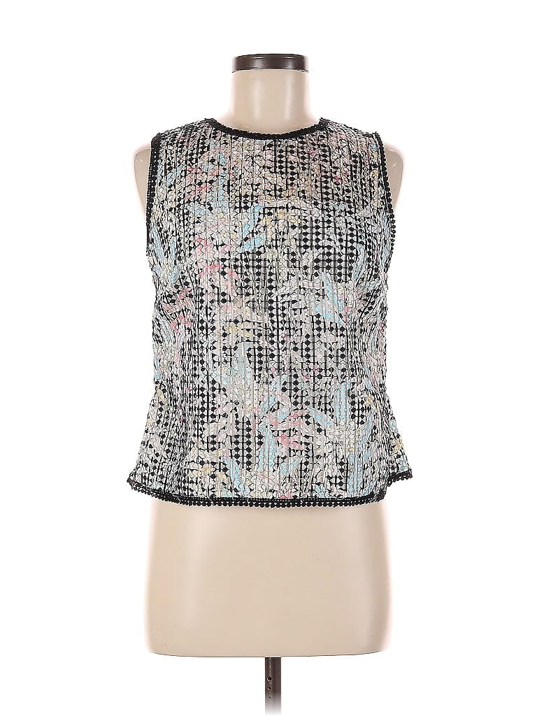 Pre-owned Etcetera Sleeveless Top Silver Halter Neckline Tops