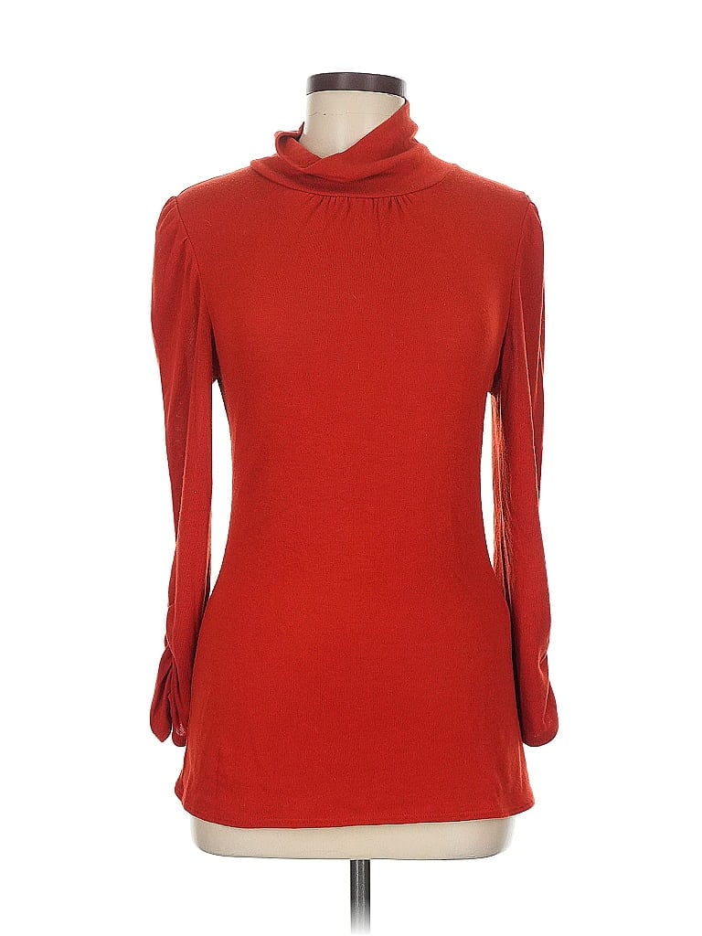 Pre-owned Tiana B Long Sleeve Turtleneck In Red