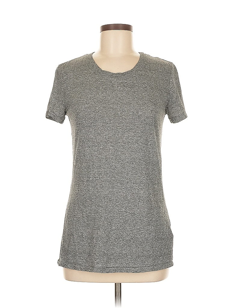 Pre-owned Current Elliott Short Sleeve Top Gray Crew Neck Tops