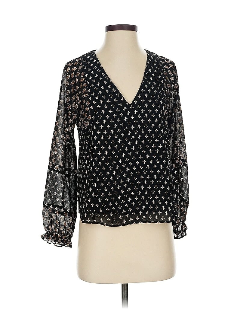 Click to view more detailed imagery on our partner's website Pre-owned Madewell Long Sleeve Blouse In Black
