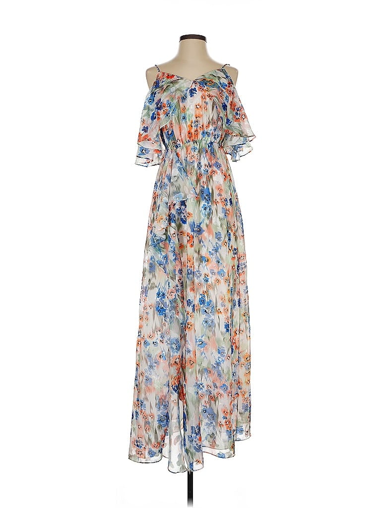 Tanya Taylor 100% Polyester Floral Blue Casual Dress Size 4 - photo 1