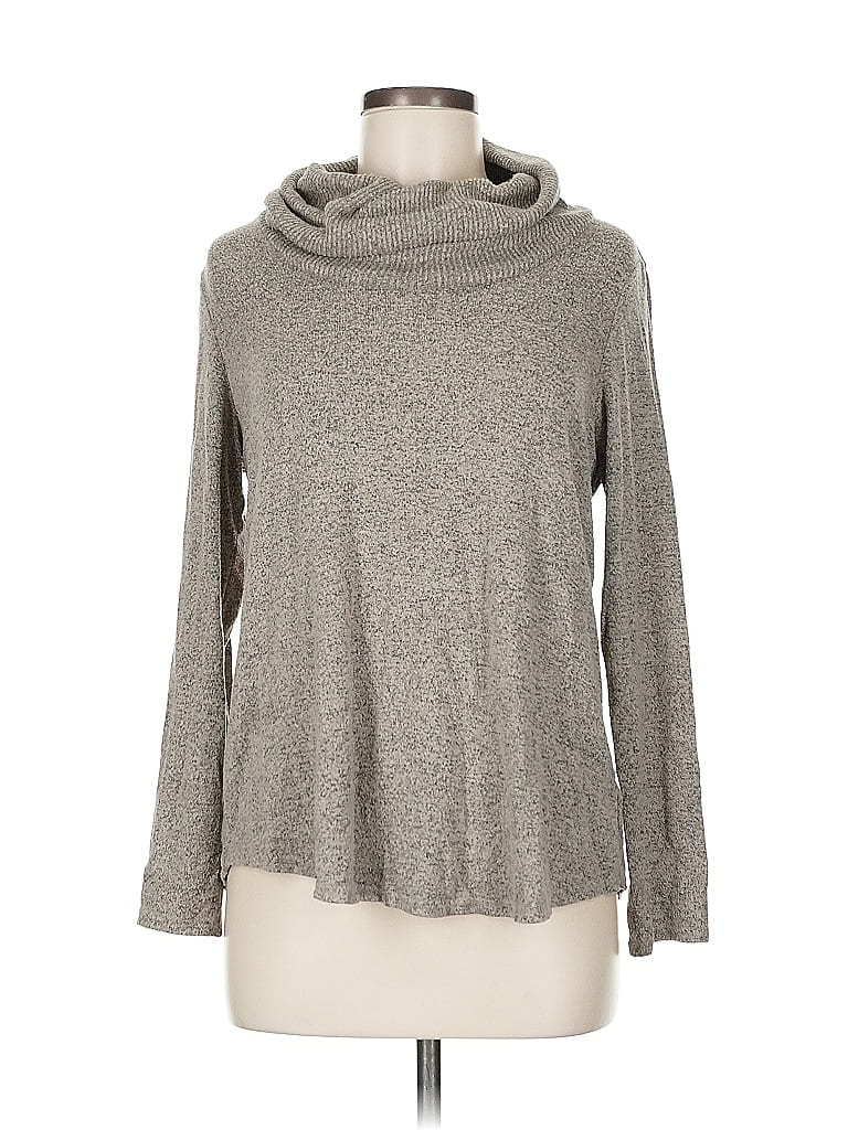 Pre-owned Apt. 9 Long Sleeve Turtleneck In Gray