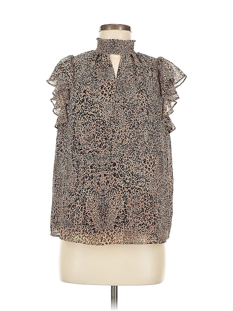 1.STATE Pre-owned Sleeveless Blouse In Brown