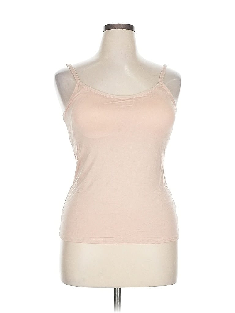 UNBRANDED Pre-owned Tank Top Tan Strapless Neckline Tops In Brown