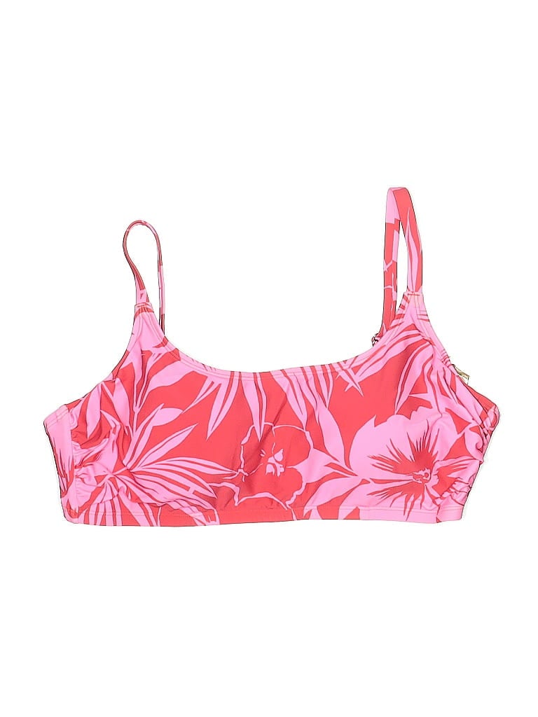 VENUS Pre-owned Swimsuit Top Pink Floral Pattern Swimwear