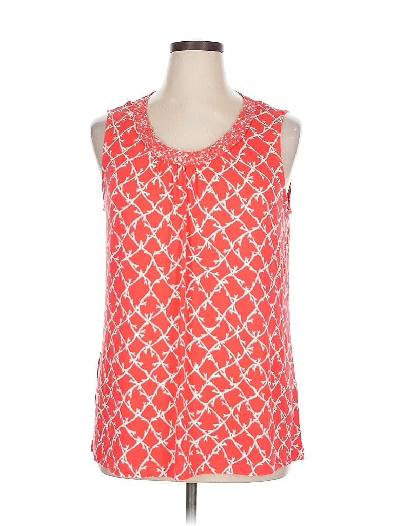 Pre-owned Croft & Barrow Sleeveless Blouse In Orange
