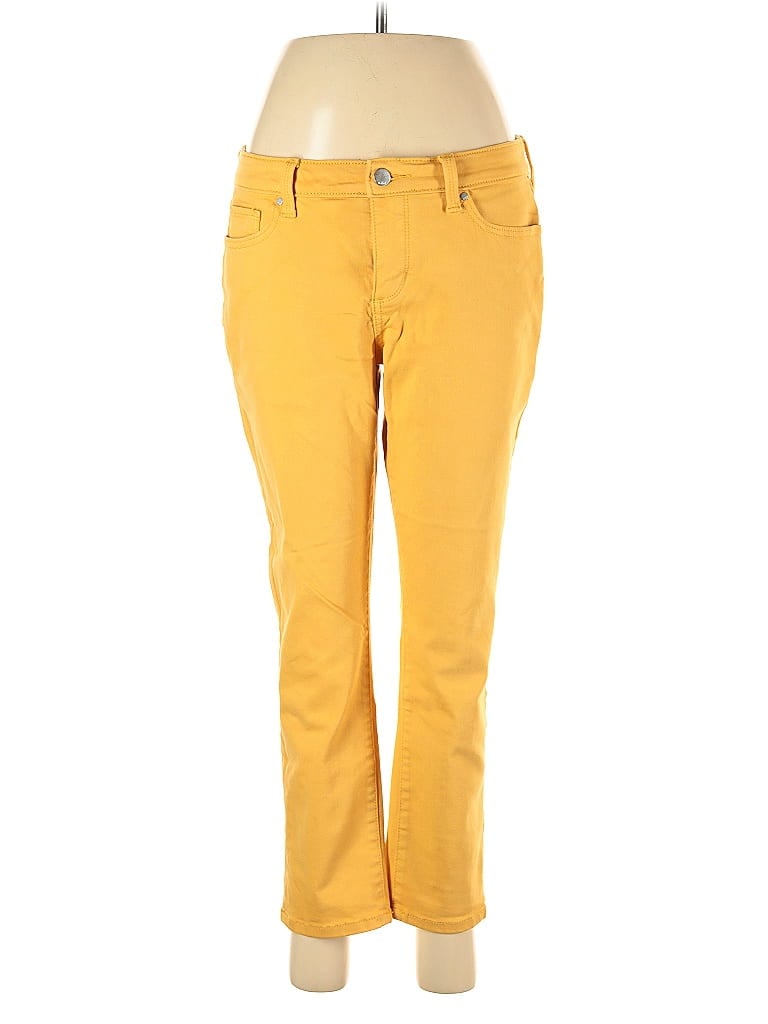 Pre-owned A.n.a. A New Approach Casual Pants In Yellow