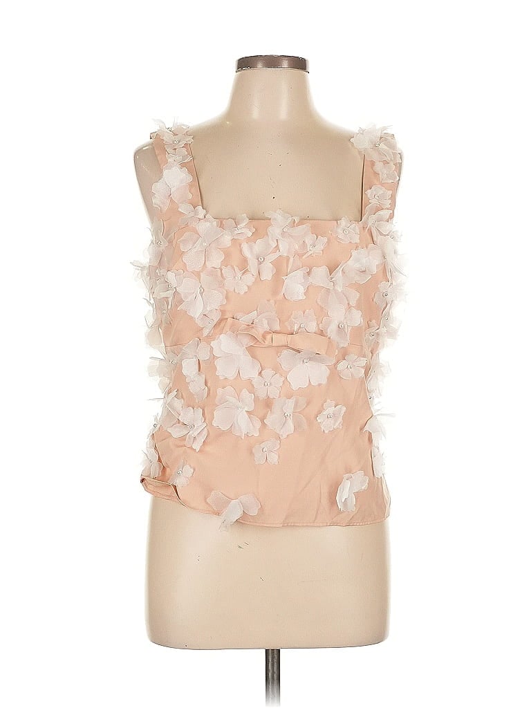 Pre-owned Let Me Be Sleeveless Blouse In Brown