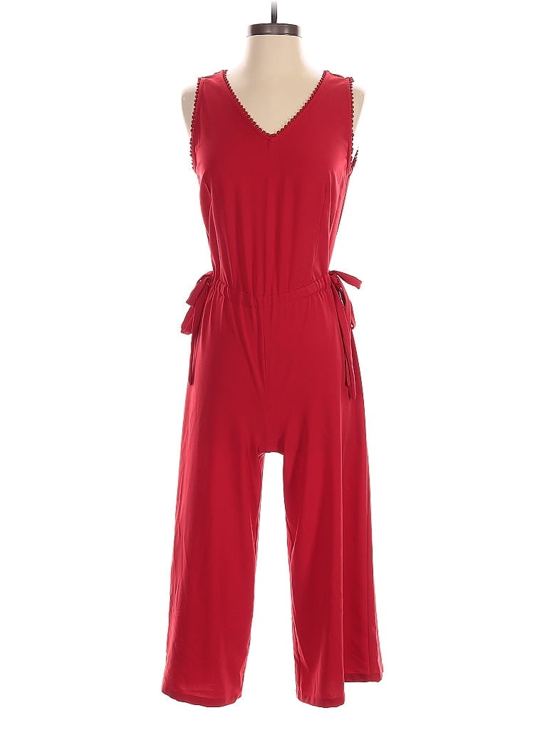 Pre-owned Carolina Belle Jumpsuit In Red