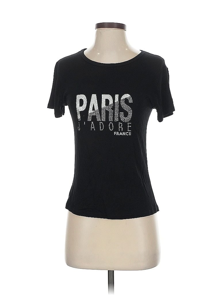 Pre-owned Unbranded Short Sleeve T-shirt In Black