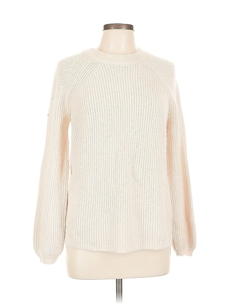 Pre-owned Ann Taylor Pullover Sweater In White