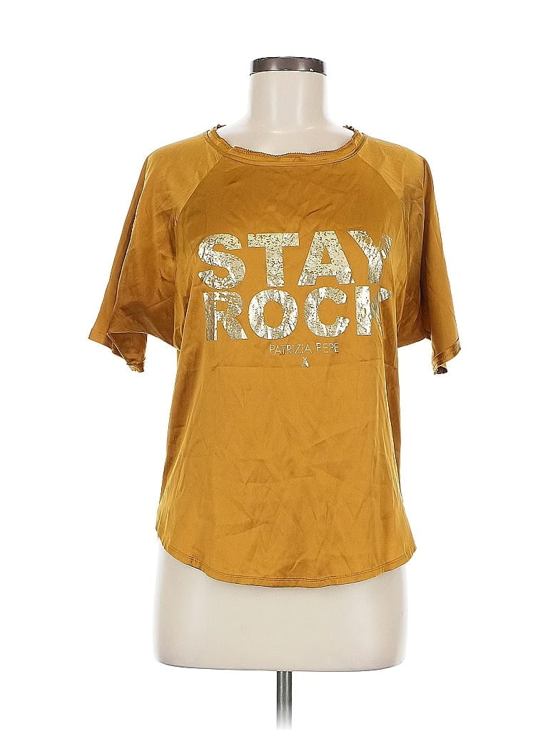 UNBRANDED Pre-owned Short Sleeve T-shirt In Gold