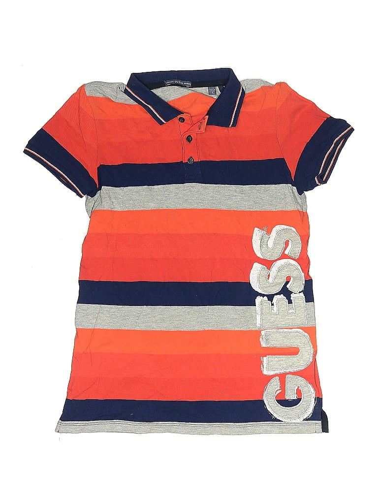 Click to view more detailed imagery on our partner's website Pre-owned Guess Kids' Short Sleeve Polo Shirt In Orange