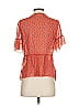 Eliot 100% Silk Orange Short Sleeve Silk Top Size XS - photo 2
