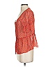 Eliot 100% Silk Orange Short Sleeve Silk Top Size XS - photo 5
