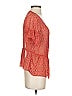 Eliot 100% Silk Orange Short Sleeve Silk Top Size XS - photo 4