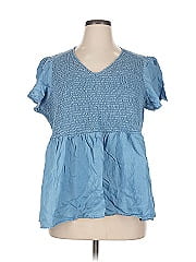 Terra & Sky Short Sleeve Blouse
