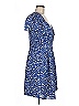 Leifnotes 100% Polyester Print Blue Casual Dress Size M - photo 4