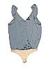 Paige 100% Polyester Gray Bodysuit Size M - photo 1