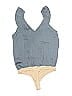 Paige 100% Polyester Gray Bodysuit Size M - photo 2