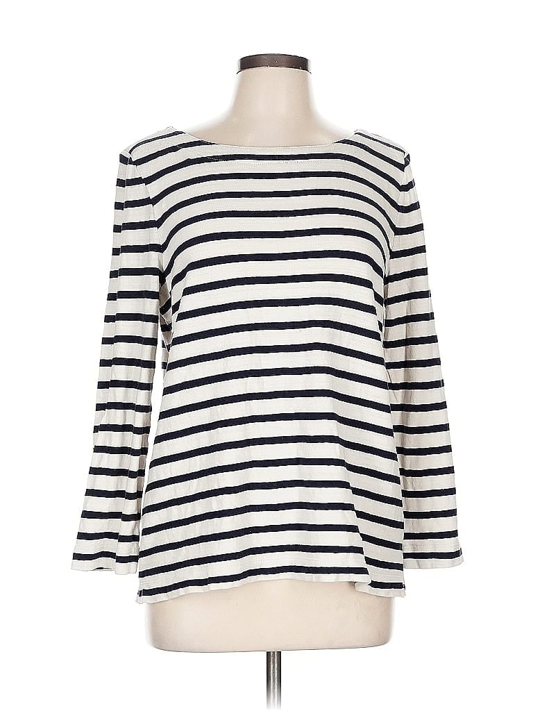 Pre-owned Ann Taylor Loft 3/4 Sleeve T-shirt In White