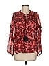 Karina Grimaldi Red Long Sleeve Blouse Size M - photo 1