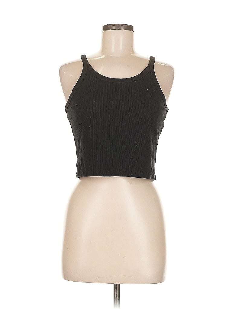 UNBRANDED Pre-owned Tank Top Black Halter Neckline Tops