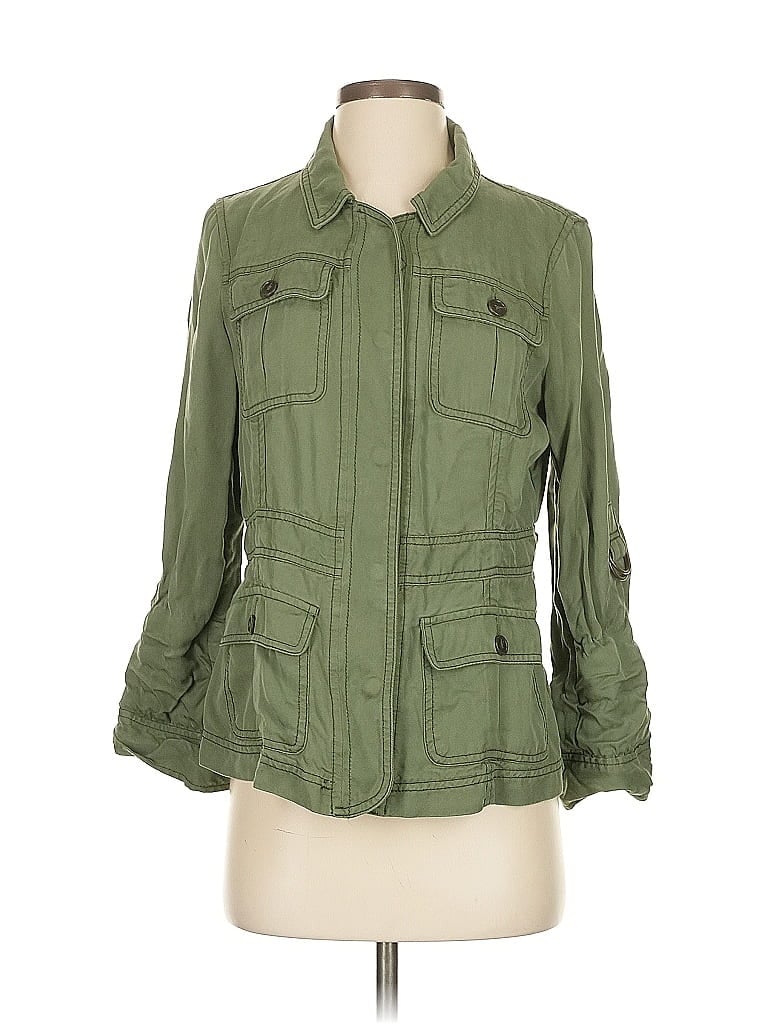 Pre-owned Ann Taylor Loft Jacket In Green