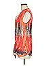 Moon & Sky 100% Rayon Tie-dye Orange Sleeveless Blouse Size M - photo 5