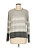 Splendid Stripes Gray Pullover Sweater Size M - photo 1