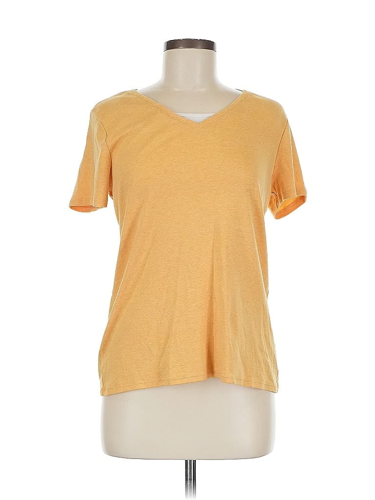 Pre-owned Croft & Barrow Short Sleeve T-shirt In Yellow