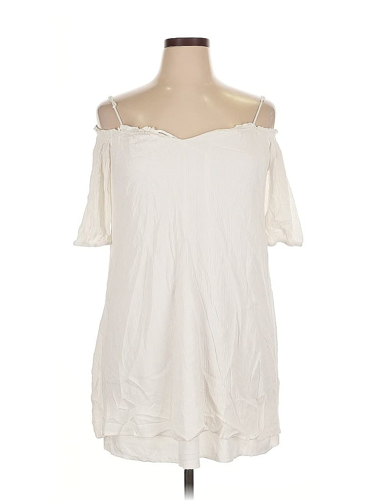 Pre-owned Naif 3/4 Sleeve Blouse In White