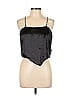 Just Polly 100% Polyester Black Sleeveless Top Size L - photo 1