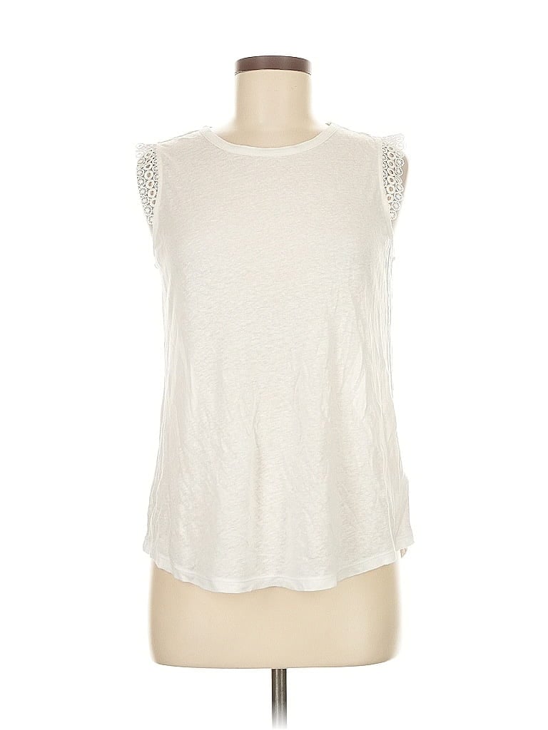 MICHAEL MICHAEL KORS Pre-owned Sleeveless Top White Crew Neck Tops