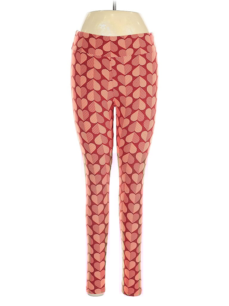 Pre-owned Lularoe Leggings In Red