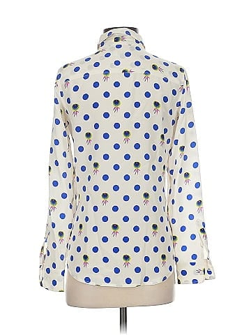 Equipment Long Sleeve Silk Top (view 2)