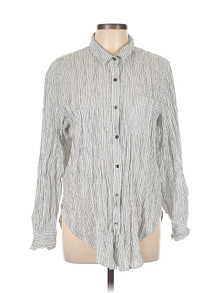 UNIVERSAL THREAD Pre-owned Long Sleeve Button Down Shirt In Gray