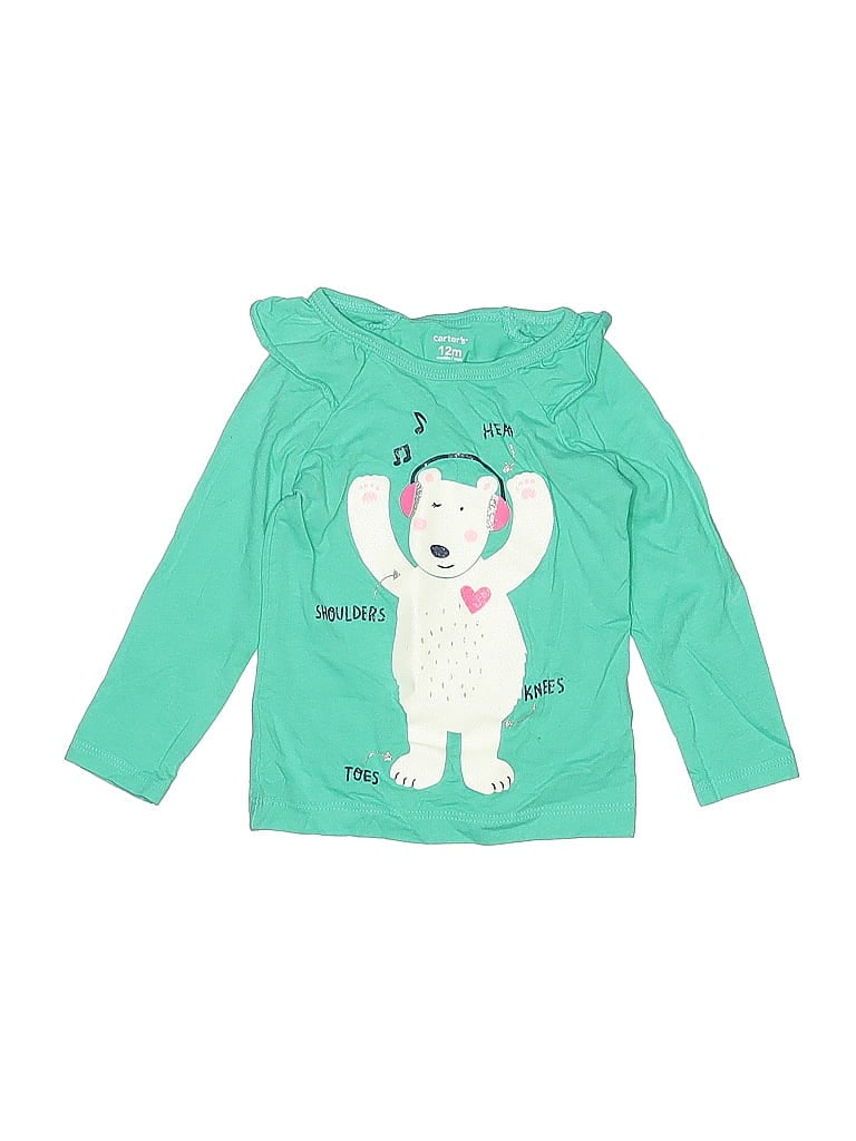 Pre-owned Carter's Babies' Long Sleeve T-shirt In Blue