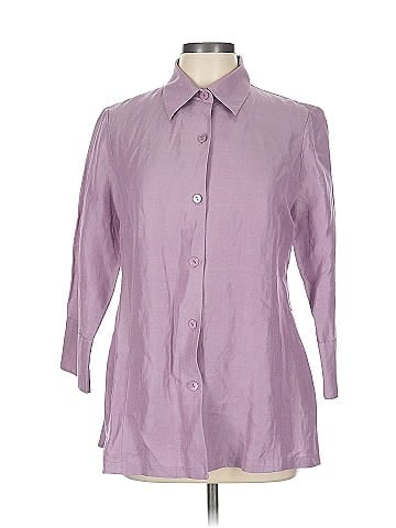 Linda Allard Ellen Tracy 3/4 Sleeve Button-Down Shirt (view 1)