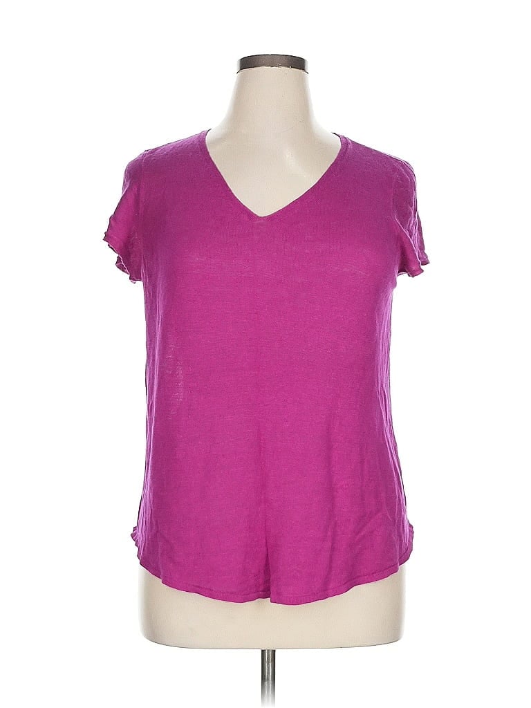 Pre-owned Eileen Fisher Cardigan Sweater In Purple