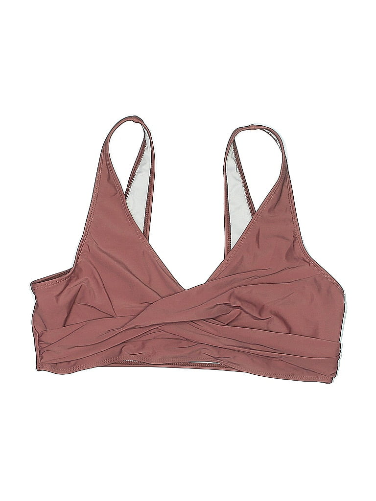 UNBRANDED Pre-owned Swimsuit Top Burgundy Swimwear
