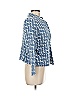 Lafayette 148 New York Print Blue Wool Blazer Size 8 - photo 4