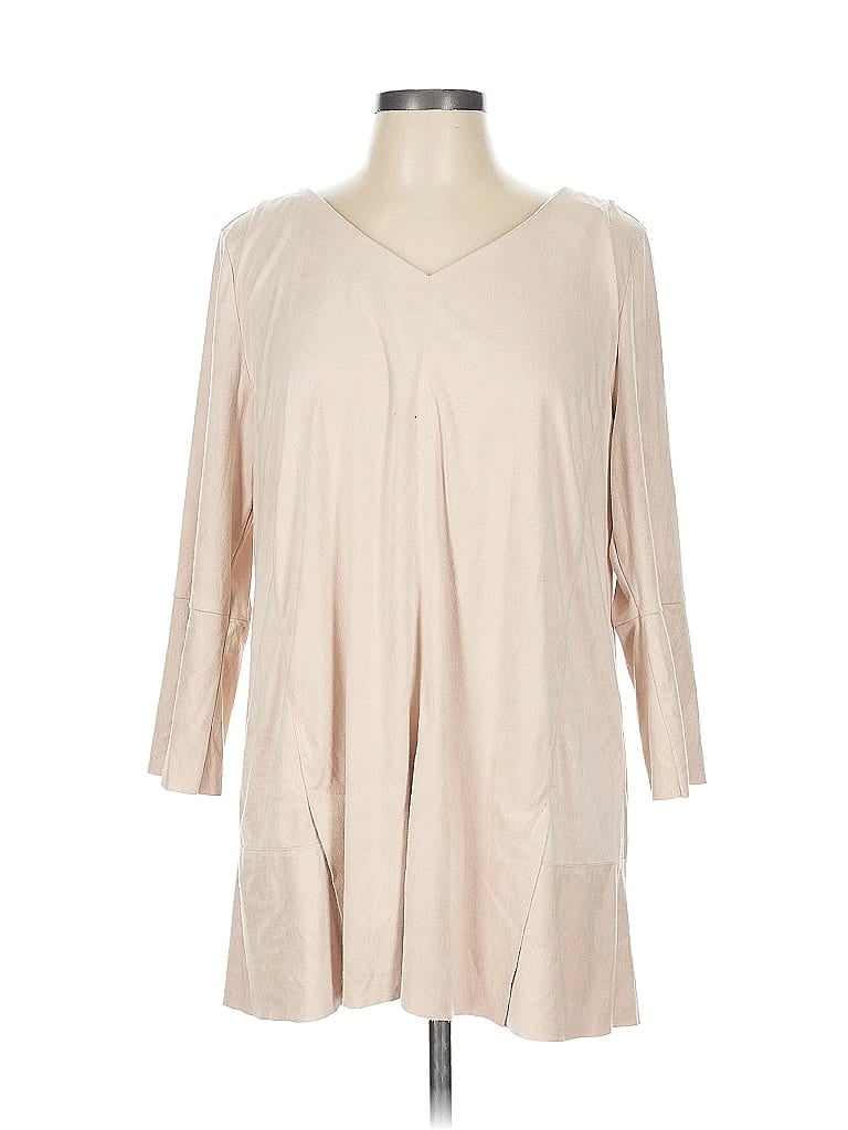 Pre-owned Soft Surroundings 3/4 Sleeve Blouse In Brown