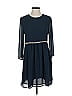 GOLDIE 100% Polyester Solid Blue Casual Dress Size S - photo 1