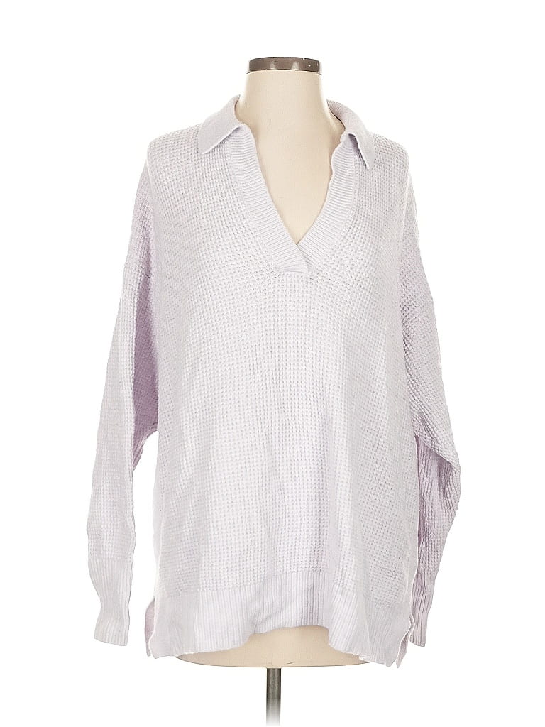 Pre-owned Aerie Long Sleeve Blouse In Gray