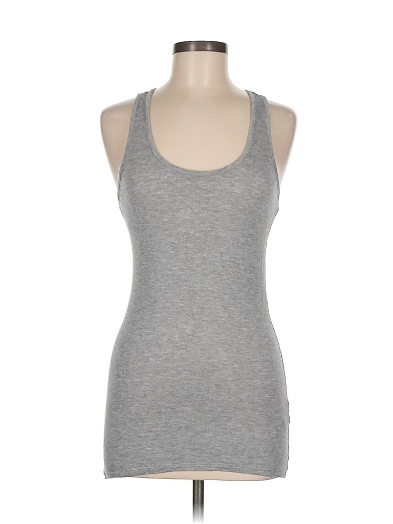 ACTIVE USA Pre-owned Tank Top Gray Halter Neckline Tops